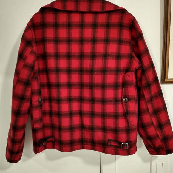 Vintage Woolrich Buffalo Plaid Wool Coat - Picture 2 of 3